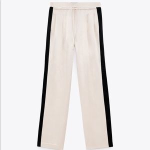 NWT Zara full length satin effect pants